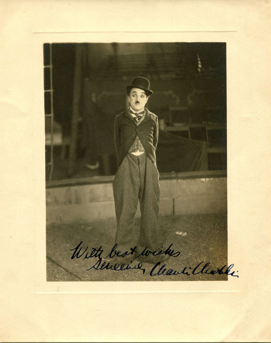 Charlie Chaplin 'Tramp' signed photo sells for €5,500 at IAA.