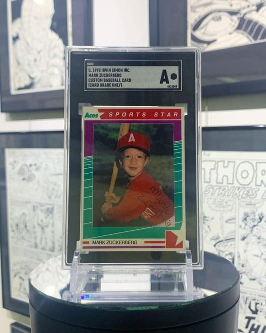 Mark Zuckerberg's 8-year old Little League baseball card heads to auction for $1 - The Memorabilia Club
