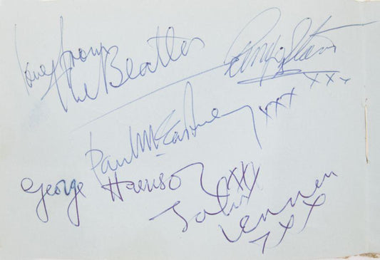 Set of Beatles autographs sells for £7,670 at Hansons - The Memorabilia Club