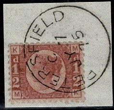 Großbritannien SG48 1874 rosarote Platte 12