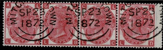Great Britain SG103 1872 3d Rose plate 8
