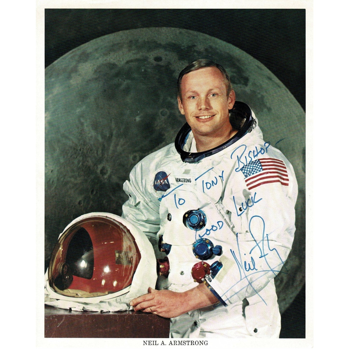 Neil Armstrong Apollo 11 autographed NASA photograph - The Memorabilia Club