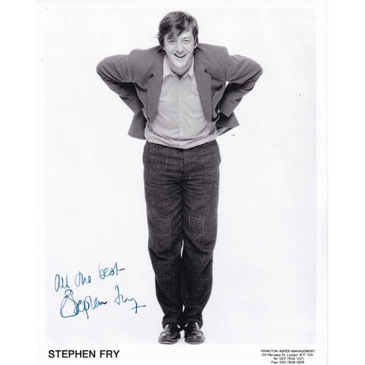 Stephen Fry 10" x 8" signed photograph - The Memorabilia Club