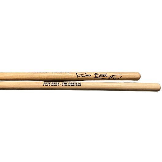The Beatles: Pete Best signed drumsticks - The Memorabilia Club